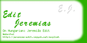 edit jeremias business card